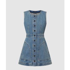 [LOUIS VUITTON-루이비통]버튼 프론트 데님 드레스 1AHHS0