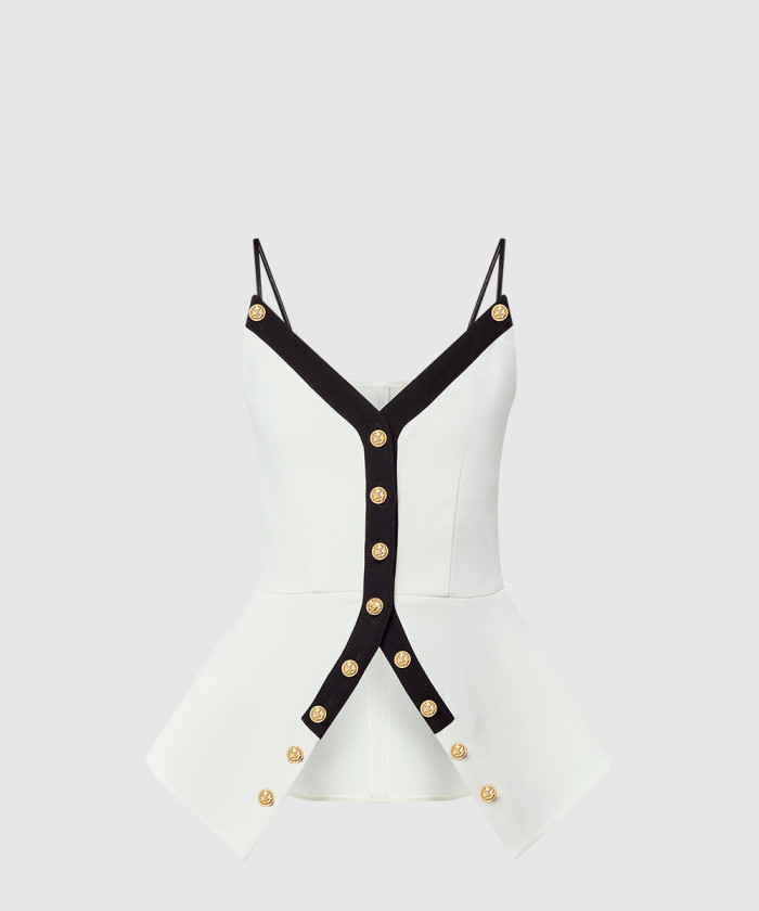 [LOUIS VUITTON-루이비통]버튼드 페플럼 톱 1AGSH8