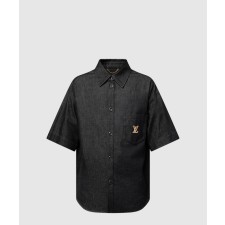 [LOUIS VUITTON-루이비통]쇼트 슬리브드 샴브레이 셔츠 1AHVW4